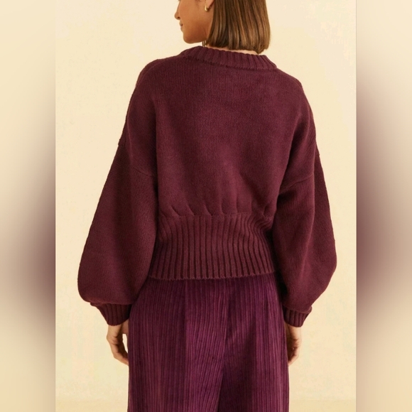 NWOT FARM Rio Bubble Knit Cardigan Size Medium - Picture 2 of 5